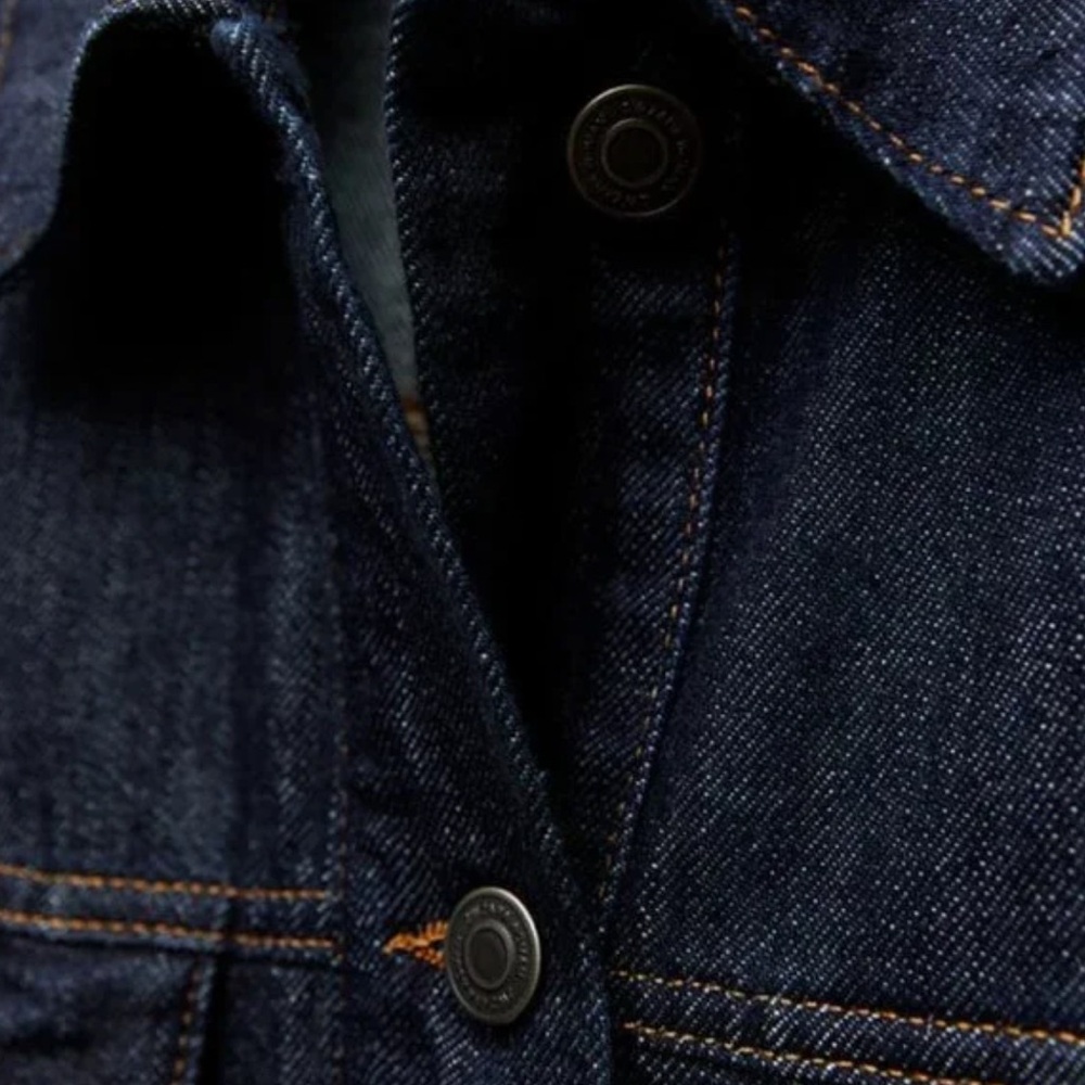 Zara ZW DENIM COLLECTION JACKET. Blue. Size XS. New with Tags. - Picture 9 of 11